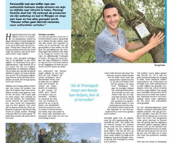 DUIC artikel over terra collective olijfolie in Utrecht