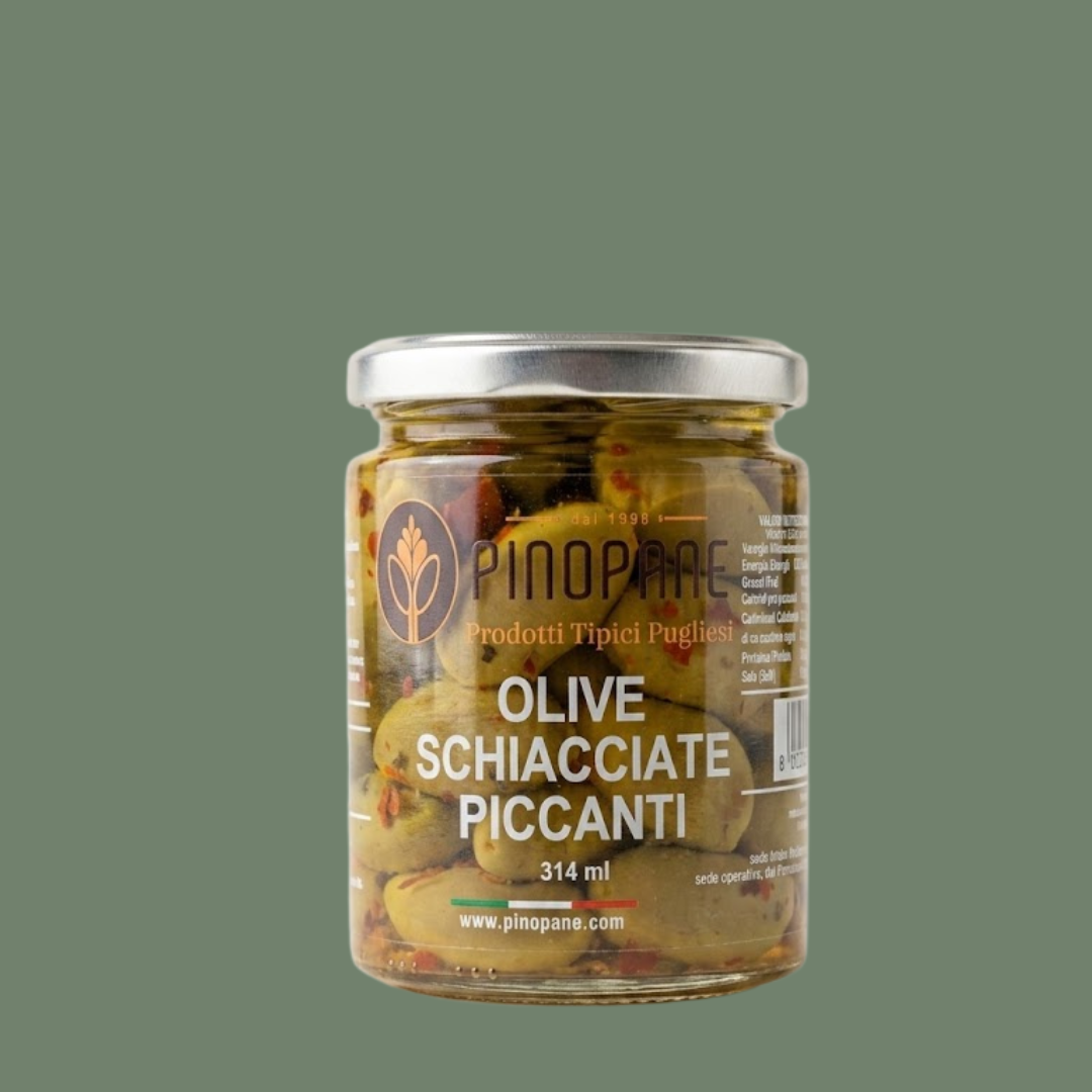 Spicy Crushed Green Olives